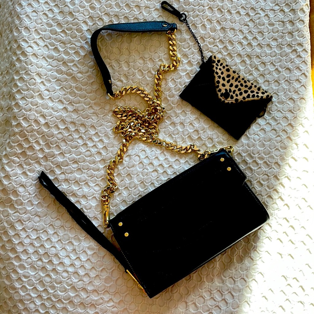 Aimee two really high quality wallets leather cross body bag . Keychain wallet